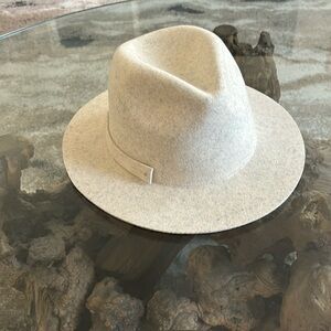 Anthropologie Amelia Fedora Cream NWOT Wool